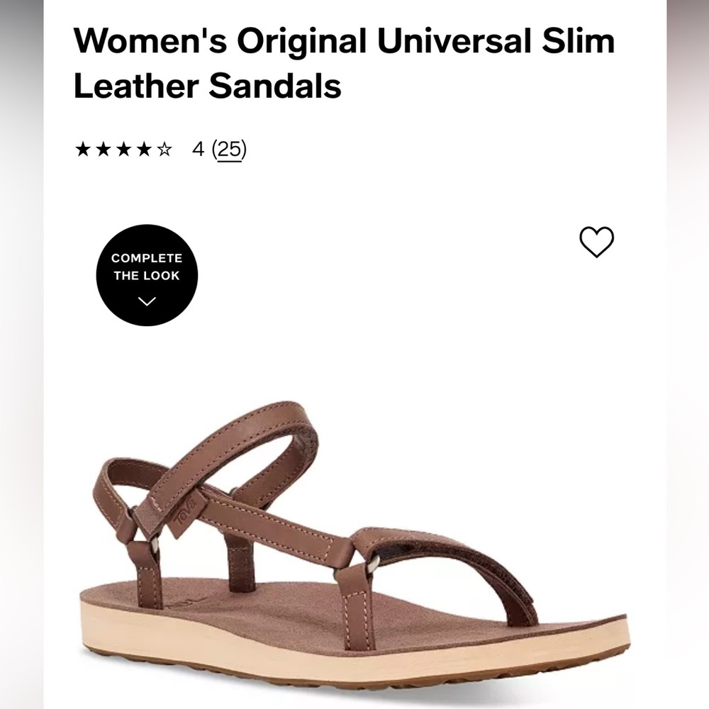 Teva Women’s Original Universal Slim Leather Sandals in Acorn Size 11